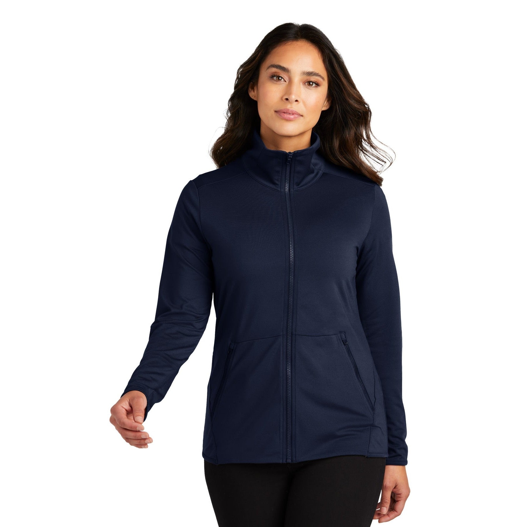 Port Authority-Port Authority® Women's Accord Stretch Fleece Full-Zip LK595-MedTech-2